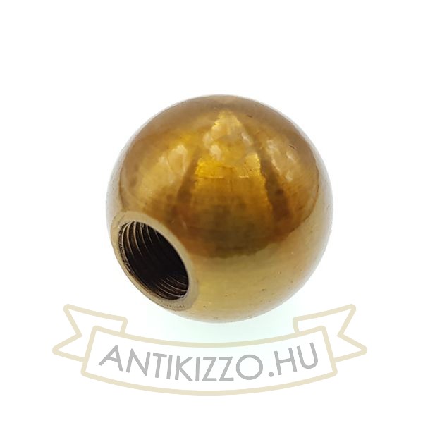 Dekor gömb, 3 furattal - M10x1 - Antik sárgaréz