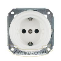 Fehér porcelán konnektor betét, süllyesztett