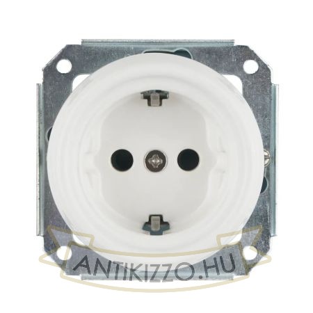Fehér porcelán konnektor betét, süllyesztett