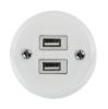 Porcelán USB csatlakozó falonkívüli, fehér