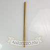 Antik sárgaréz cső két végén belső menettel - 30cm