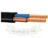 MT KÁBEL 2X0,75MM2 FEKETE PVC KÖPENYES RÉZ ERŰ SODROTT H03VVH2-F (MTL)