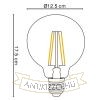 LED filament dekor izzó - G125 - 9 watt 1000LM