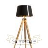 ALVIS/RIDICK állólámpa csillogó fekete arany fólia/bambusz/fekete 230V LED E27 15W