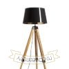 ALVIS/RIDICK állólámpa csillogó fekete arany fólia/bambusz/fekete 230V LED E27 15W