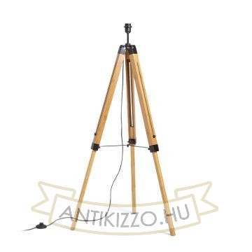 ALVIS állólámpa talapzat  bambusz/fekete 230V LED E27 15W