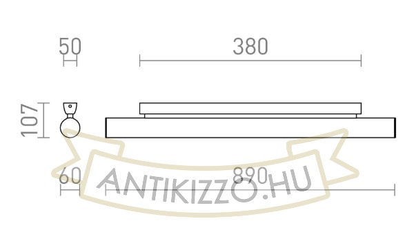 RIVIER LED 89 fali lámpa  króm/tiszta akril 230V LED 18W  3000K