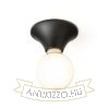 BOY mennyezeti lámpa fekete műanyag 230V LED E27 11W IP44