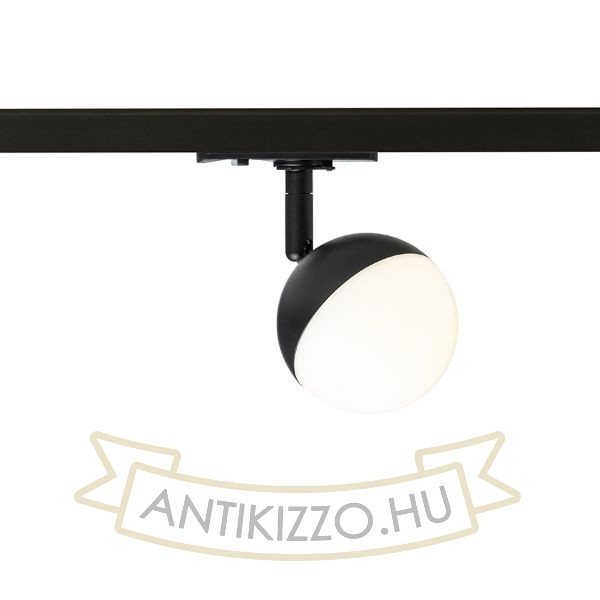 LYRA egy áramkörös sínre fekete tej akril 230V LED 5W  3000K