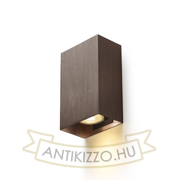 CAPRI RC fali lámpa  csiszolt bronz 230V LED GU10 2x9W