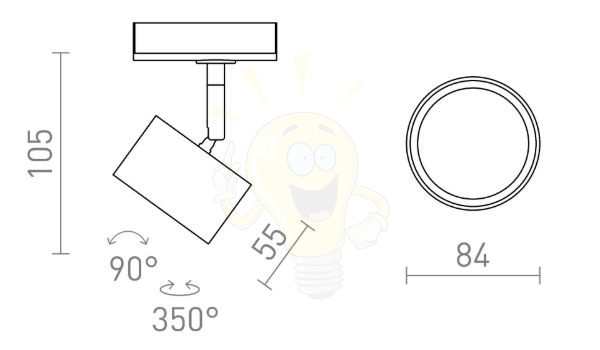 PIXEL egy áramkörös sínre fehér 230V LED GX53 7W