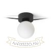 VELA V mennyezeti lámpa fekete opál üveg 230V LED G9 5x6W