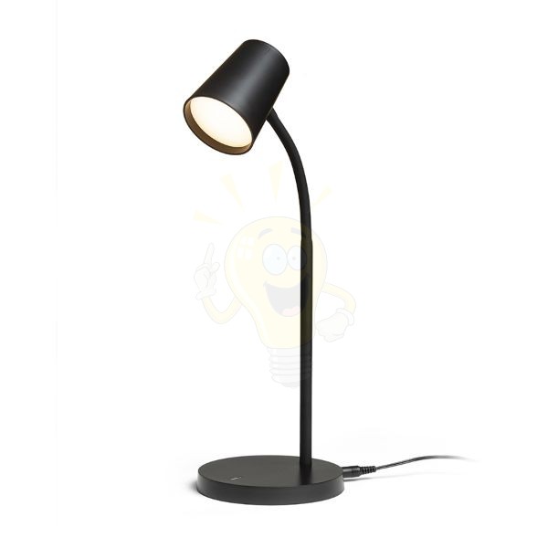 VERINA asztali lámpa fekete  230V LED 4.5W 100°  3000K
