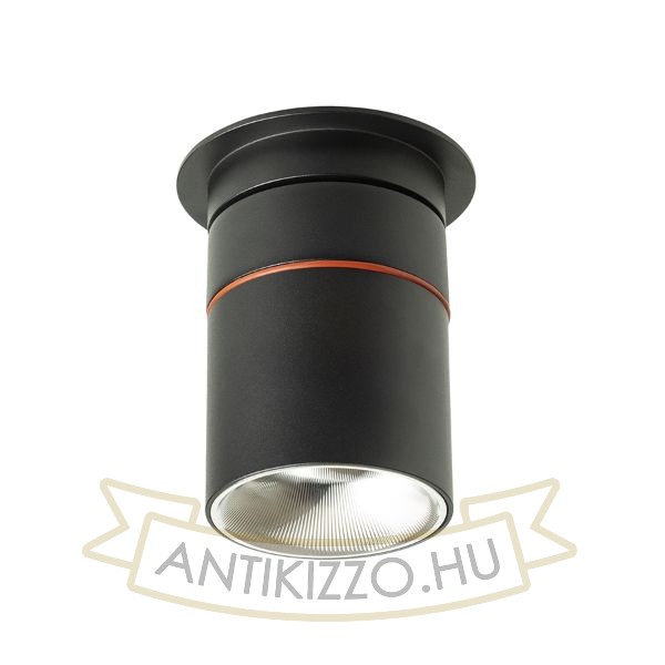 AUGUSTA süllyesztett lámpa fekete króm 230V LED 12W 36°  3000K