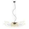 AMANDA függő lámpa matt fekete borostyánsárga üveg 230V LED E27 3x15W