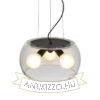 AMANDA függő lámpa matt fekete tiszta üveg 230V LED E27 3x15W