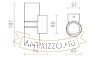 MANO fali lámpa fekete/szálcsiszolt sárgaréz 230V LED GU10 2x8W IP54