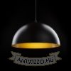 GLADYS 40 függő lámpa fekete/aranysárga 230V LED E27 30W