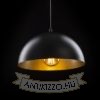 GLADYS 30 függő lámpa fekete/aranysárga  230V LED E27 15W