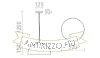 GLADYS 30 függő lámpa fekete/aranysárga  230V LED E27 15W