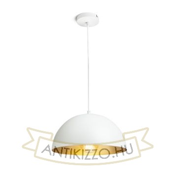 GLADYS 30 függő lámpa fehér/aranysárga  230V LED E27 15W