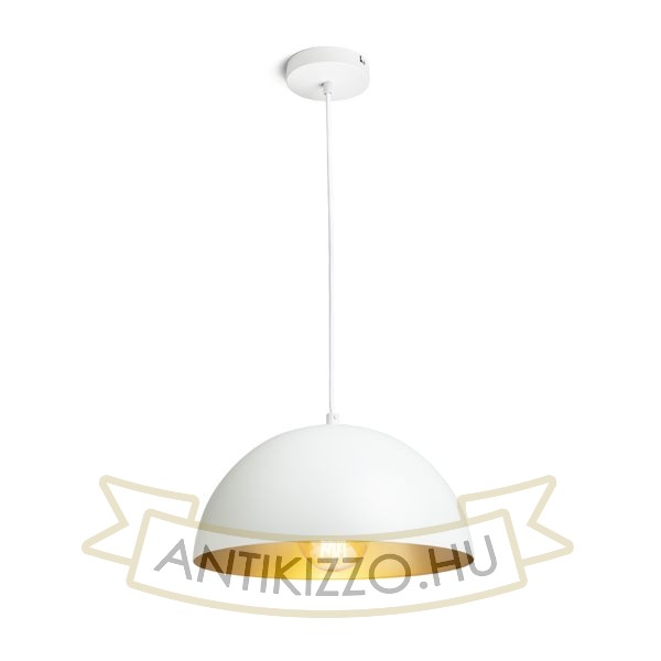 GLADYS 30 függő lámpa fehér/aranysárga  230V LED E27 15W