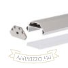 LED PROFILE J felületre szerelhető 1m eloxált alumínium/matt akrilát 