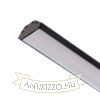 LED PROFILE J felületre szerelhető 1m fekete matt akrilát/alumínium 