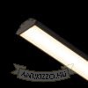 LED PROFILE J felületre szerelhető 1m fekete matt akrilát/alumínium 
