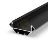 LED PROFILE J felületre szerelhető 1m fekete matt akrilát/alumínium 