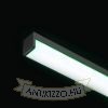 LED PROFILE H felületre szerelhető 1m fekete matt akrilát/alumínium 