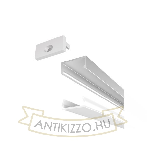 LED PROFILE G felületre szerelhető 1m eloxált alumínium/matt akrilát 