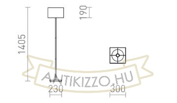 NYC/TEMPO 30/19 állólámpa  Polycotton fehér/króm 230V LED E27 15W