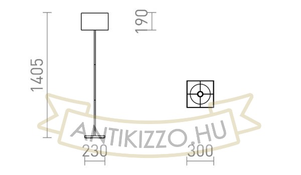 NYC/TEMPO 30/19 állólámpa  Polycotton fehér/króm 230V LED E27 15W