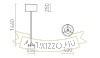 NYC/RON 40/25 állólámpa  Chintz sárgabarack/króm 230V LED E27 15W