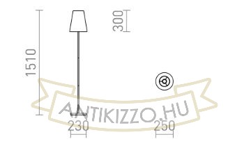 NYC/CONNY 25 állólámpa  Monaco petróleum kék/ezüst PVC/króm 230V LED E27 15W