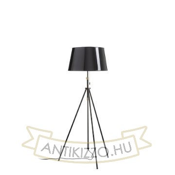 LUTON/RIDICK állólámpa csillogó fekete arany fólia/fekete/fém 230V LED E27 15W