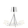 LUTON/ILUSION állólámpa  krómozott fólia/fekete/fém 230V LED E27 15W