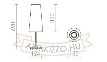 NYC/CONNY 15/30 asztali lámpa  Polycotton fehér/nikkel 230V LED E27 11W
