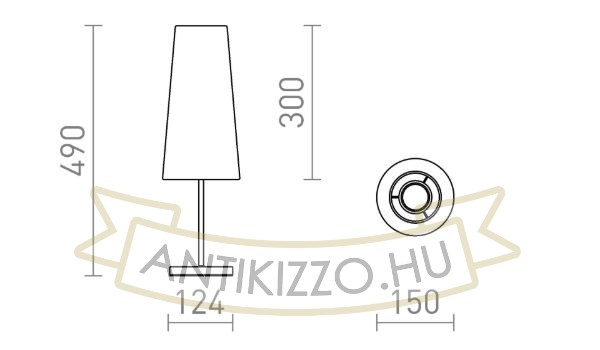 NYC/CONNY 15/30 asztali lámpa  Polycotton fehér/nikkel 230V LED E27 11W