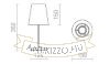 NYC/CONNY 15/15 asztali lámpa  Polycotton fehér/króm 230V LED E27 11W
