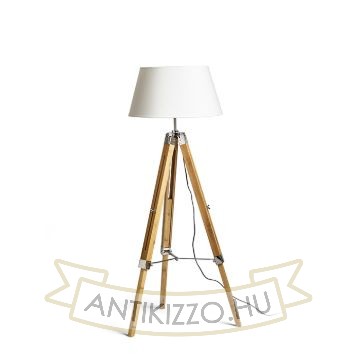 ALVIS/AMBITUS 46 állólámpa fehér bambusz/króm 230V LED E27 15W