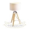 ALVIS/RON 40 asztali lámpa  Polycotton fehér/bambusz 230V LED E27 15W