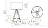 ALVIS/RON 40 asztali lámpa  Polycotton fehér/bambusz 230V LED E27 15W