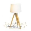 ALVIS/AMBITUS 30 asztali lámpa  Polycotton fehér/bambusz 230V LED E27 15W