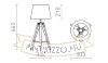 ALVIS/AMBITUS 30 asztali lámpa  Polycotton fehér/bambusz 230V LED E27 15W