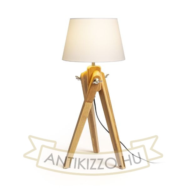AMBITUS/ALVIS 24 asztali lámpa fehér bambusz 230V LED E27 11W