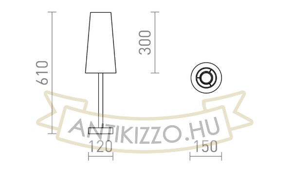 MAUI/CONNY 15/30 asztali lámpa  Polycotton fehér/fa 230V LED E27 11W