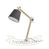 NIZZA asztali lámpa Polycotton fekete/fa 230V LED E14 7W