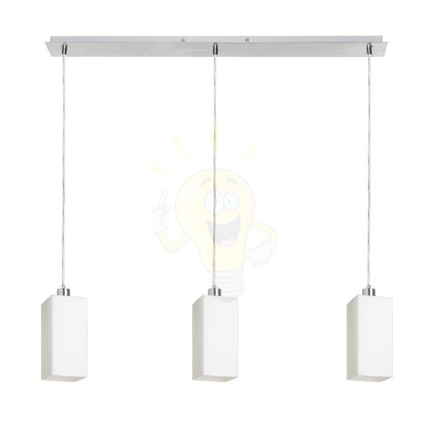 LIZ III 80 függő lámpa  opál üveg/króm 230V LED E27 3x15W